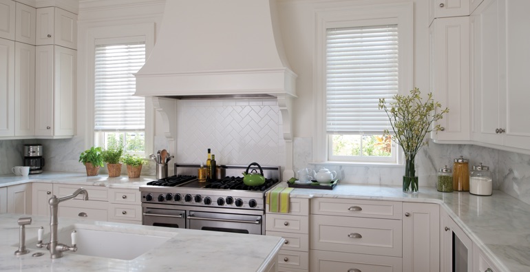 Philadelphia kitchen white blinds